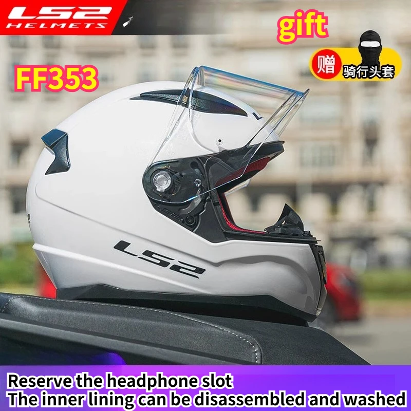 

LS2 Motorcycle Helmet FF353 Four Seasons Full Helmet Men's Motorbike Racing Helmet 3C Certification Cascos Para Moto Capacete