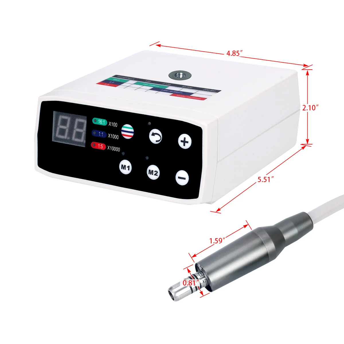 AZDENT Dental elektryczny mikrosilnik LED Light bezszczotkowy 2/4 otwory pasuje 1:1/1:5/16:1 rękojeść narzędzie stomatologiczne dla dentystów