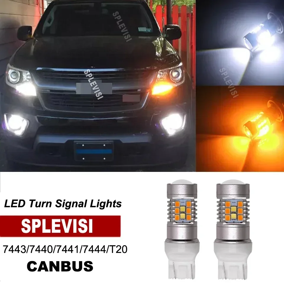 

2x Switchback LED Turn Signal Lights For Chevrolet Chevy Colorado 2015-2022 Silverado 2014-2020 GMC Terrain 2014-2019