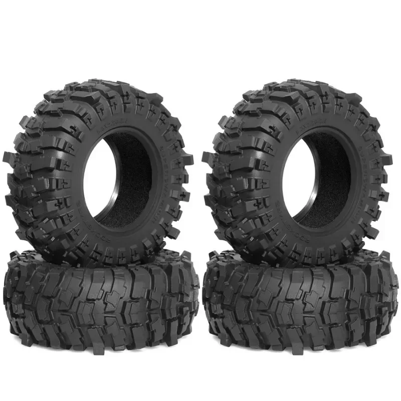 

4pcs 132mm 2.6" Rubber Tire Wheel Tyre for 1/8 1/10 RC Crawler Car Axial SCX10 Wraith RR10 Capra TRXS TRX4 YK4082 YK4102