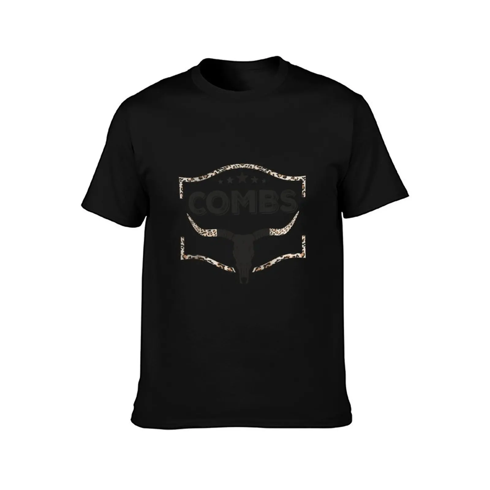 Combs Bullskull Frame T-Shirt Basic Casual Short Sleeve Cotton Shirt