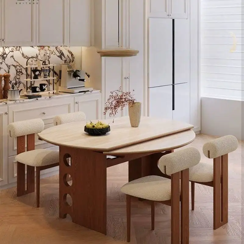 

Party Nordic Dining Tables Small Space Extendable Italian Folding Kitchen Table Round Modern Mesas De Comedor Furniture For Home
