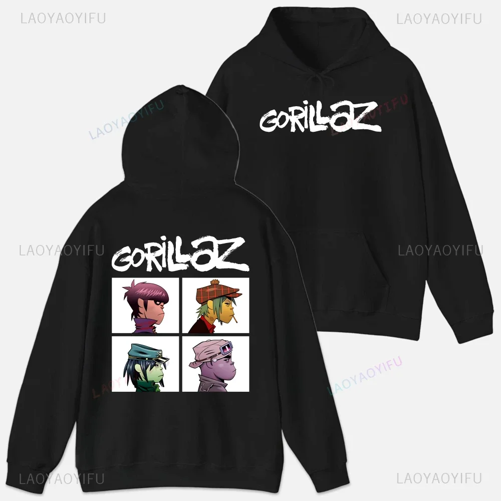 

Gorillaz однотонная одежда, топы, мужская толстовка с длинными рукавами и графическим рисунком, качественная одежда, осенняя уличная одежда, толстовка на заказ, забавная унисекс