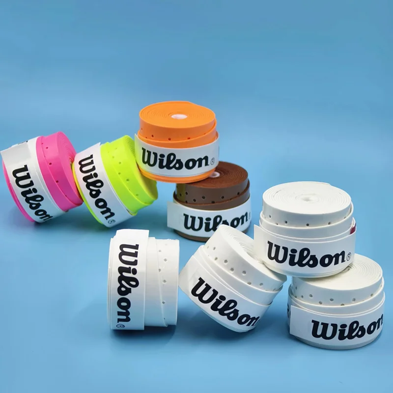 12Pcs Wilson Racket Overgrip Sweat Band Absorption Tennis Badminton Racket Hand Glue Tennis Grip Pu Non Slip Overgrip