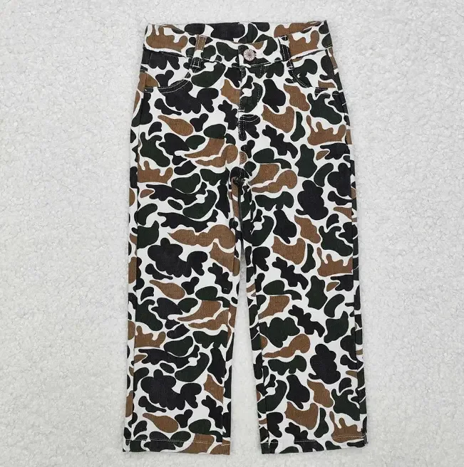Straight Trousers Children Fashion Trousers Kids Pants Boutique Hunting Camo Print Collection Jeans Bell Bottoms for Girls Boys