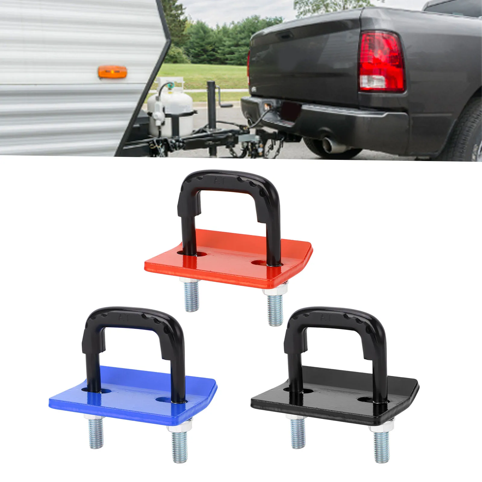 

Trailer Hitch Tightener Anti Rattle Clamp Carbon Steel Zinc Heavy Duty Steel Stabilizer for 1.25in and 2 Inch Hitches