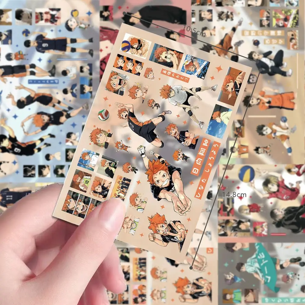 8 Stück Haikyuu!! Cut Line Aufkleber, Trendige Ästhetische Ins-Style Minimalistische Journal-Materialien, Wasserfeste Deko-Sticker – Detail 6