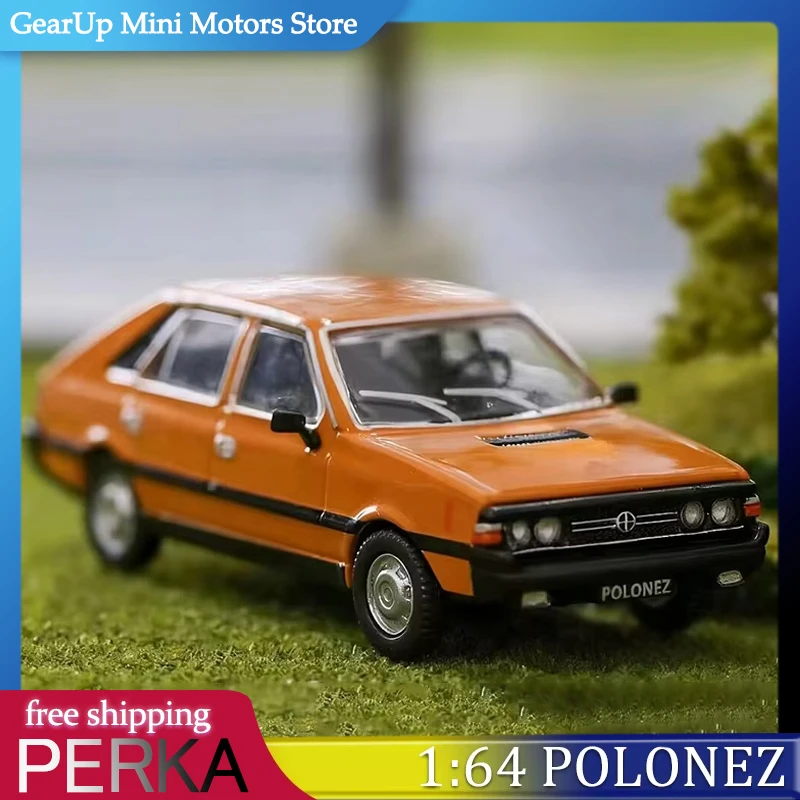 

New Perka 1:64 Polski Fiat 125p Classic Sedan Diecast Alloy Model Car Vintage Polonez Collection Display Christmas Gift for Boys