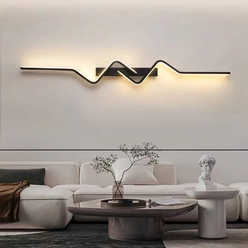 

Nordic Bedroom LED Wall Lamps Black LED Wall Lights for Corridor Balcony Hardwired Indoor Wall Sconce Light for Kitchen Foyer