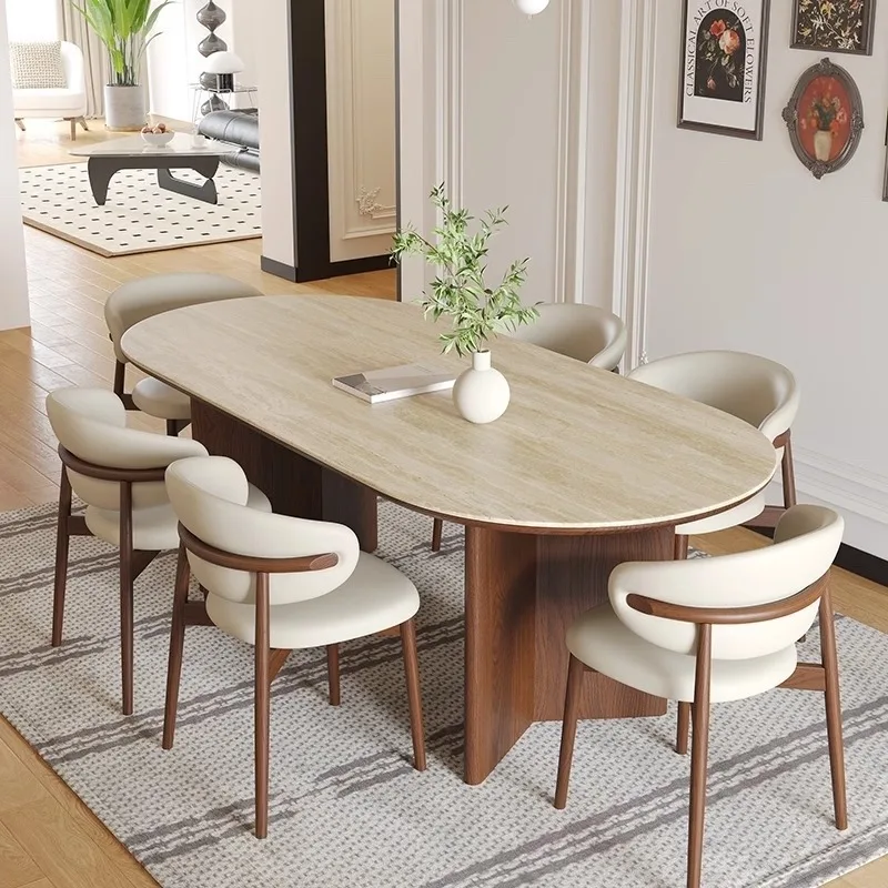 Stylish Nordic Wood Dining Table Kitchen Ornament Restaurant Coffee Dining Table Camping Outdoor Mesas Comedor House Furniture