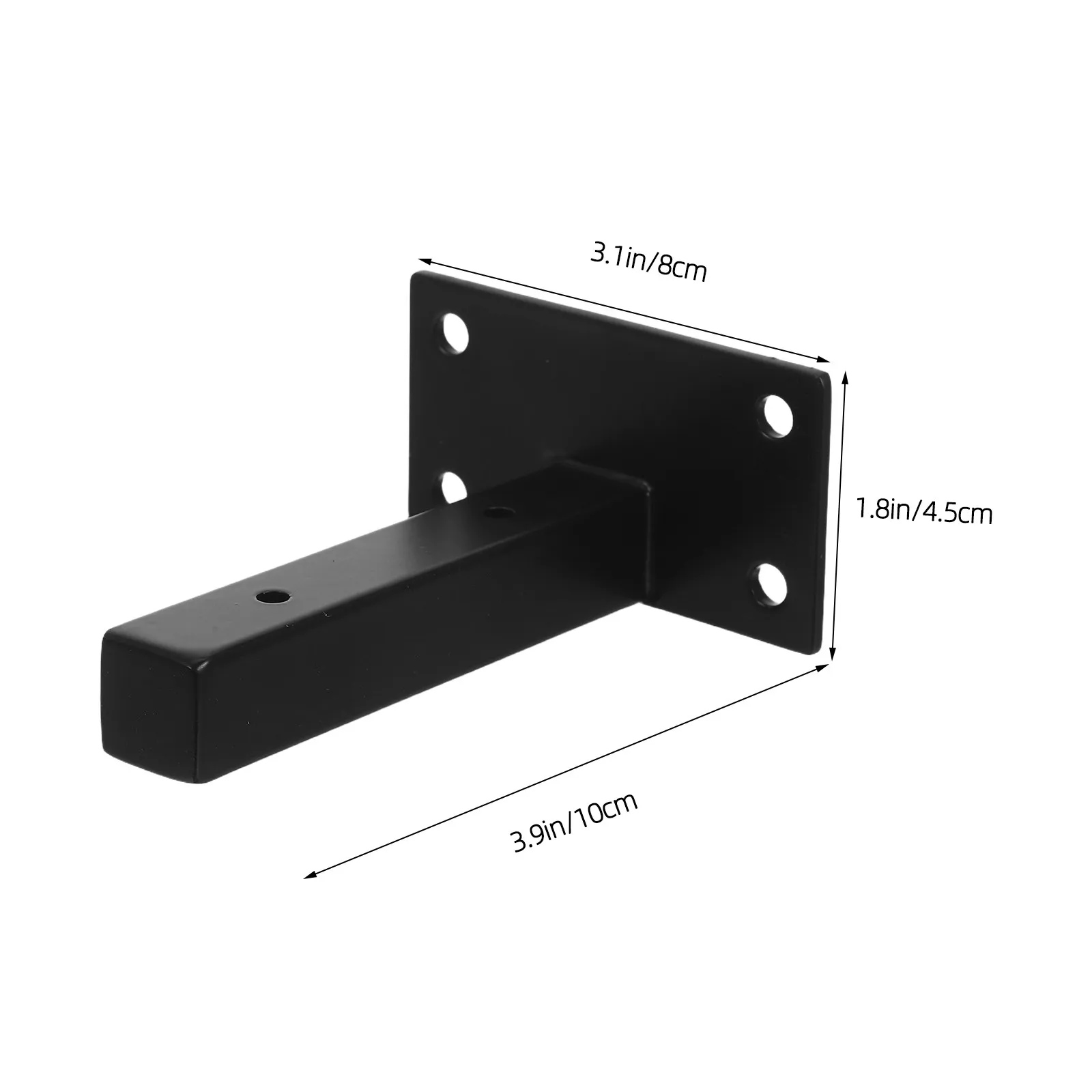 4Pcs Black Steel Wall Shelf Brackets Heavy Duty Industrial Shelving Brackets for Floating Shelves Workbench Closet Bookshelf