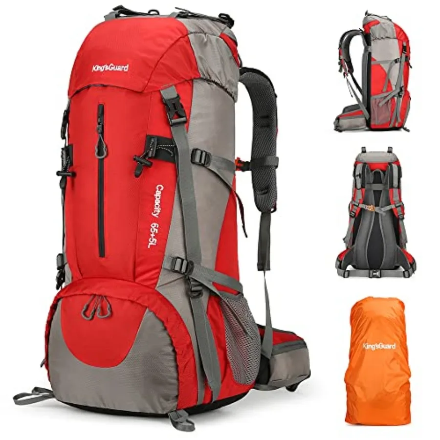 

70L Hiking Backpack with Rain Cover Lightweight Waterproof Travel Camping Backpack Large Backpacking Pack