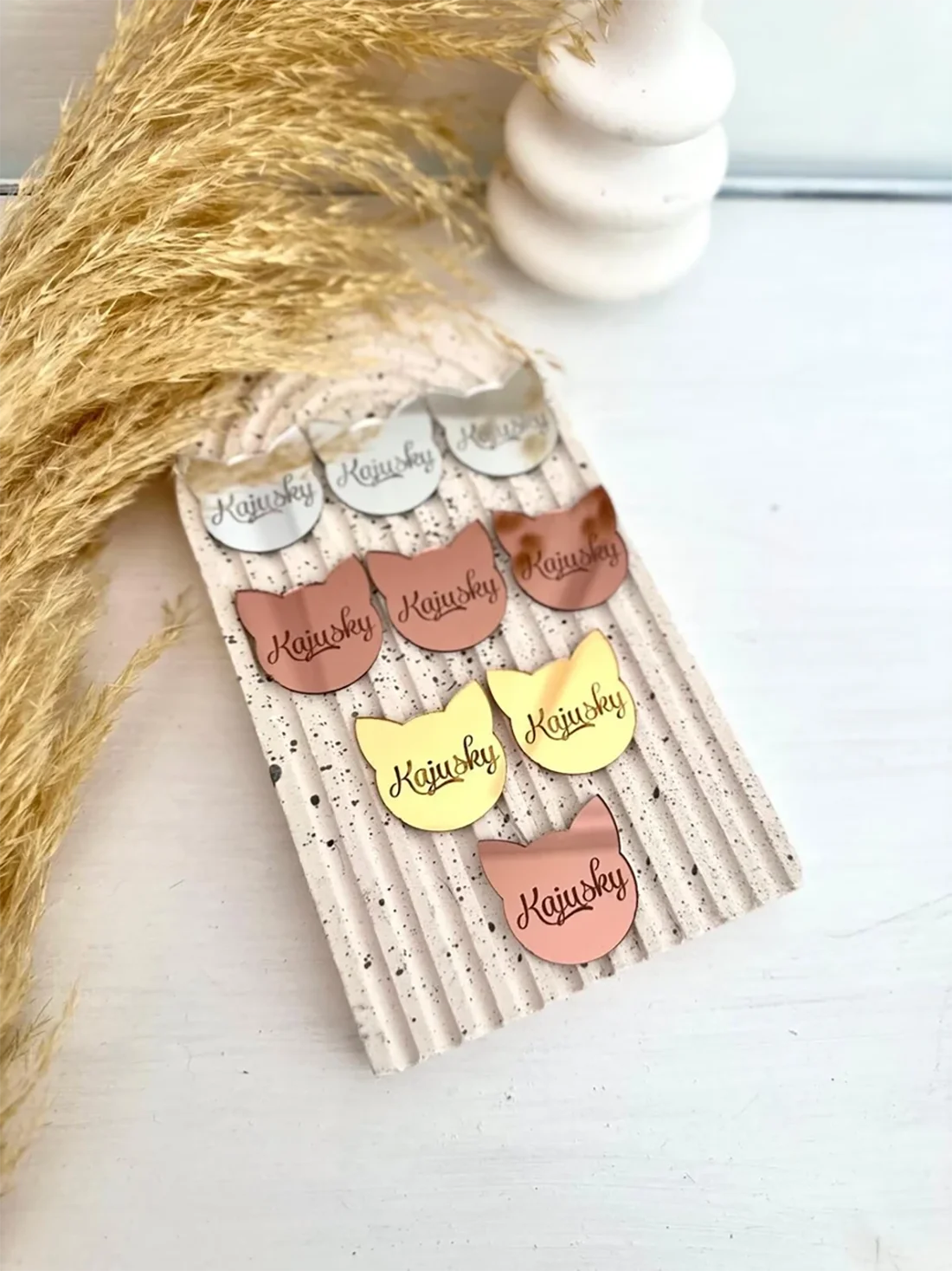 

5/10/25/30Pcs Custom Cat Name Acrylic Tags,Pet Day Tag, Cat Party Tags, Cat Gift Tag, Cat Baby Shower Tags Cat, Favor Decoration