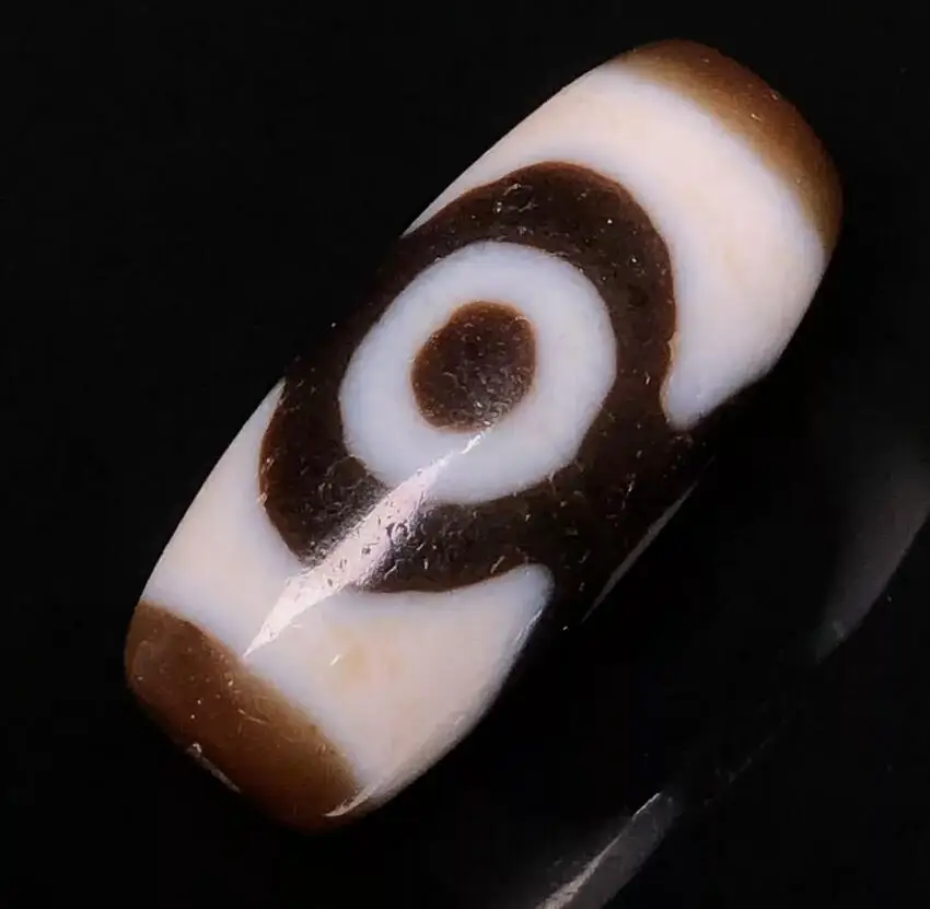 

Himalayan Tibetan DZI Beads Old Agate 3 Eye Totem Amulet Bead Pendant 28×12mm