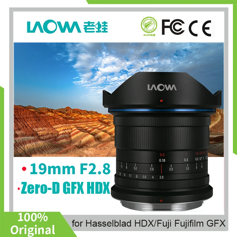 Venus Optics LAOWA 19mm F2.8 Zero-D GFX Lens Medium Format Ultra Wide of Angle Focus Scale Adjustment System for FUji GFX Mount