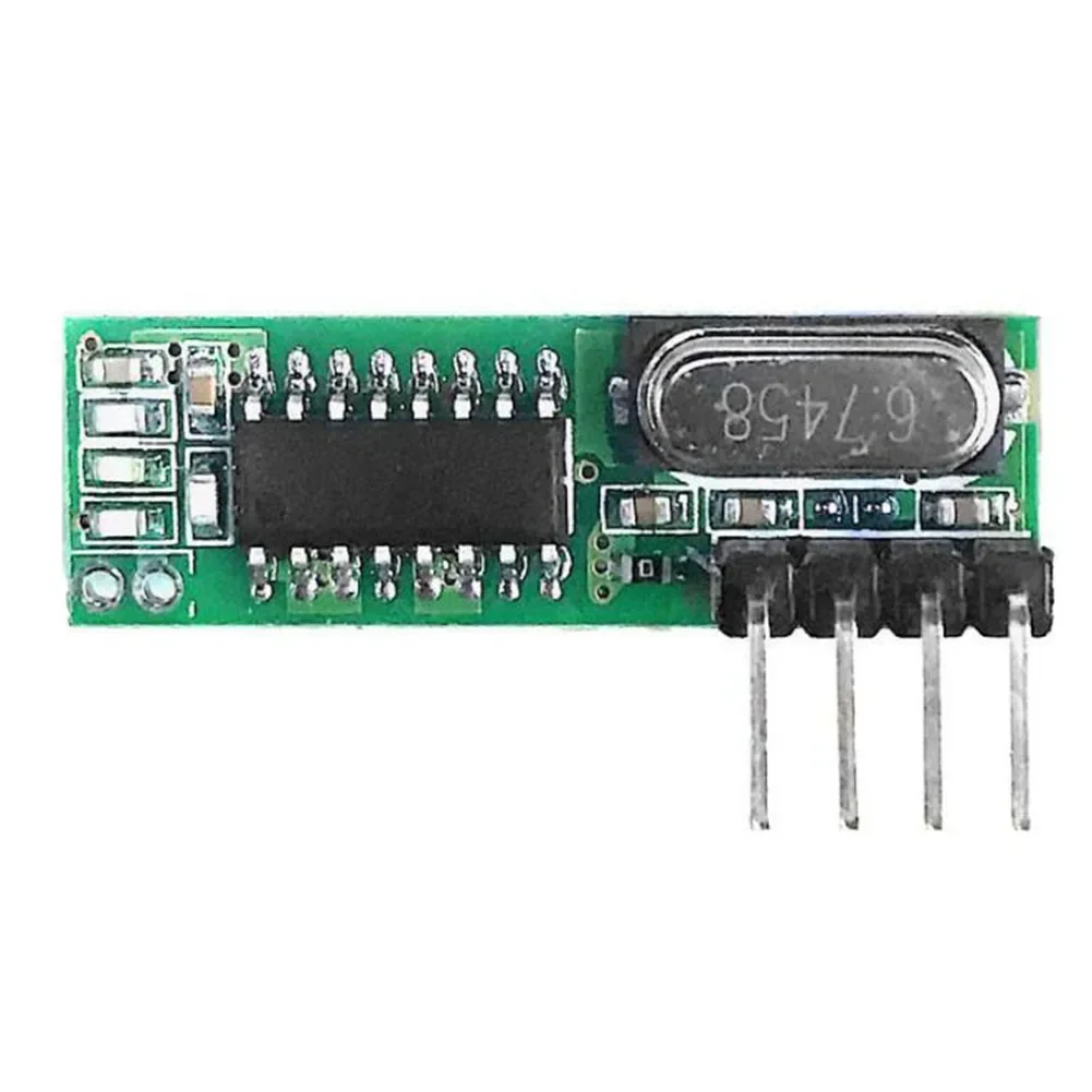 433 Mhz Superheterodyne RF Receiver And Transmitter Module Remote Control, Suitable For Room Control And Remote LED Applications