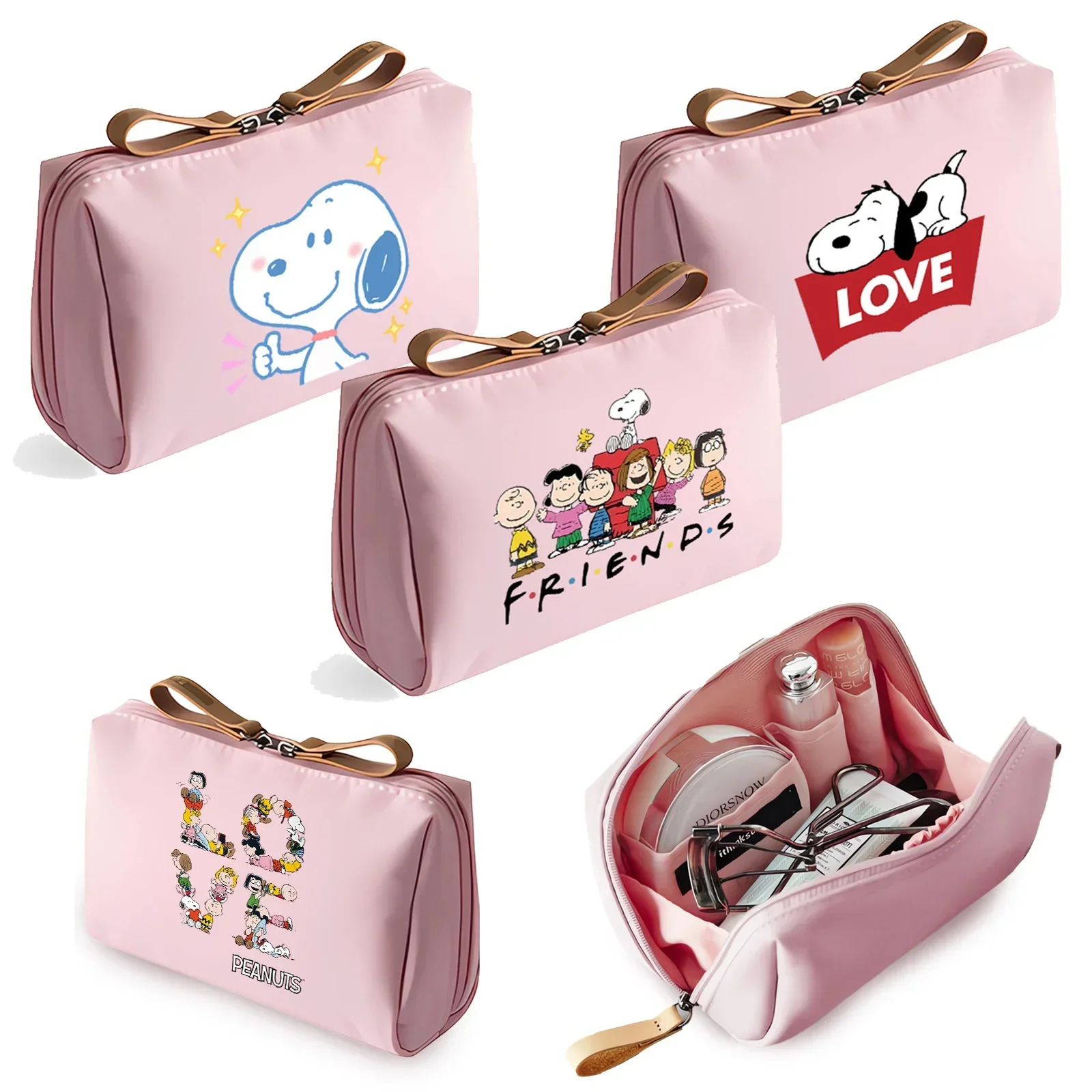 

Snoopys косметичка аниме печатная сумка для туалетных принадлежностей женская косметичка на молнии портмоне сумка для хранения портативный органайзер клатч подарок