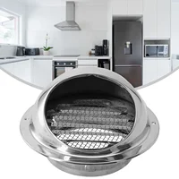 Aa Stainless Steel Vent Cap Rainproof ExteriorWallAir Outlet Grille Round Heating Cooling Vent Cover 75/80/100/20/150/160MM 3
