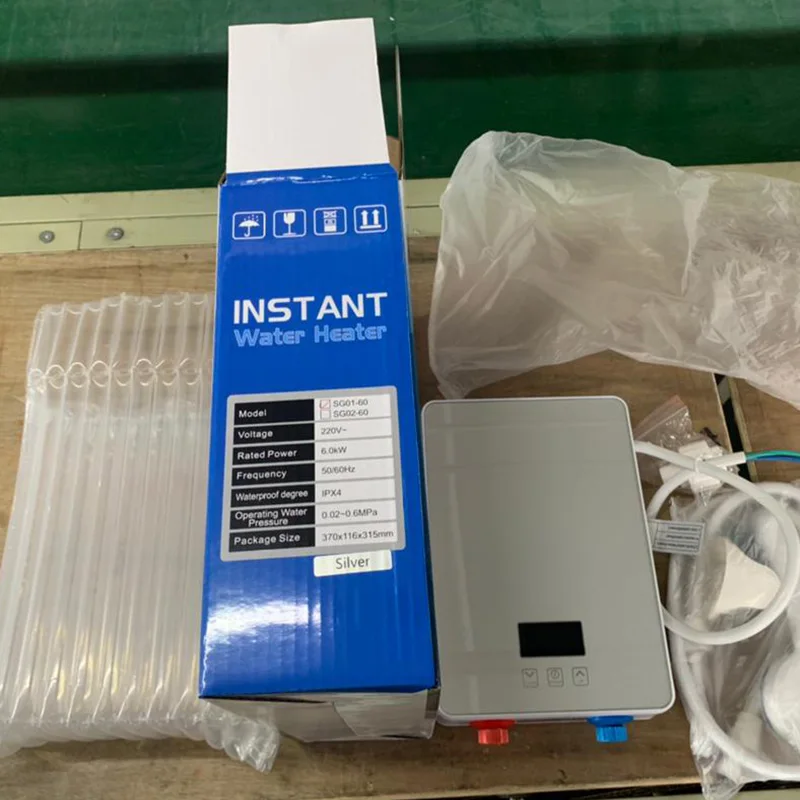 Calentador de agua eléctrico instantáneo, fabricante inteligente de 220v para toda la casa, ducha Geyser, Mini baño sin tanque