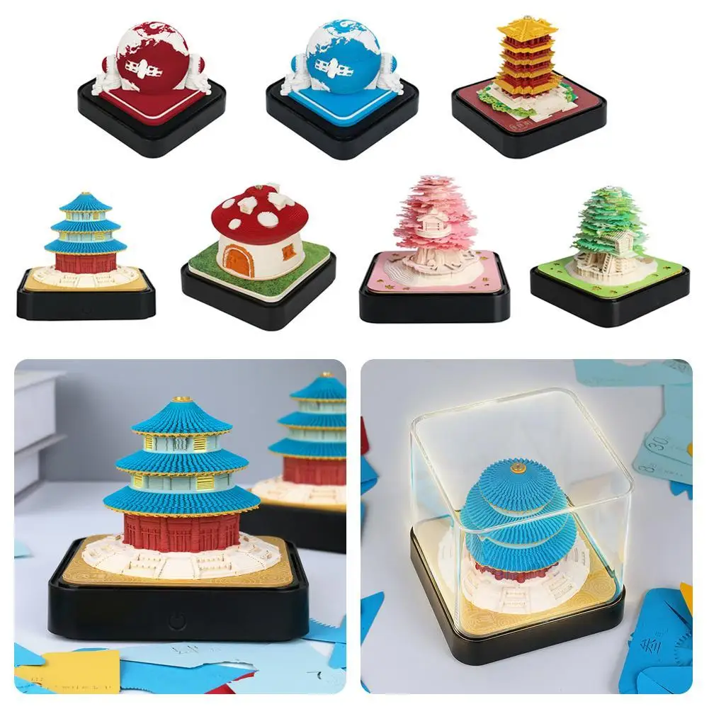 

3D Calendar Notepad Creative Sticky Notes Treehouse The Forbidden City Block Notes Offices Paper Notes Christmas Birthday