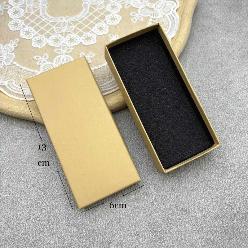 50Pcs High Quality Portable Black Paper Watch Jewelry Boxes  Blank Print Gift Pouches for Watches and Daily Jewelry Packaging