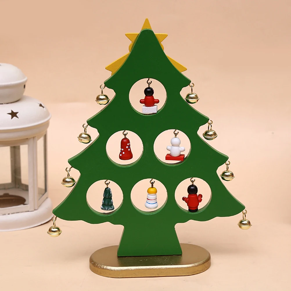 

Christmas naments Mini Wooden Tree Hanging Decoration Non Fading Eco Friendly Party Wedding Christmas Tree nament Home Decor