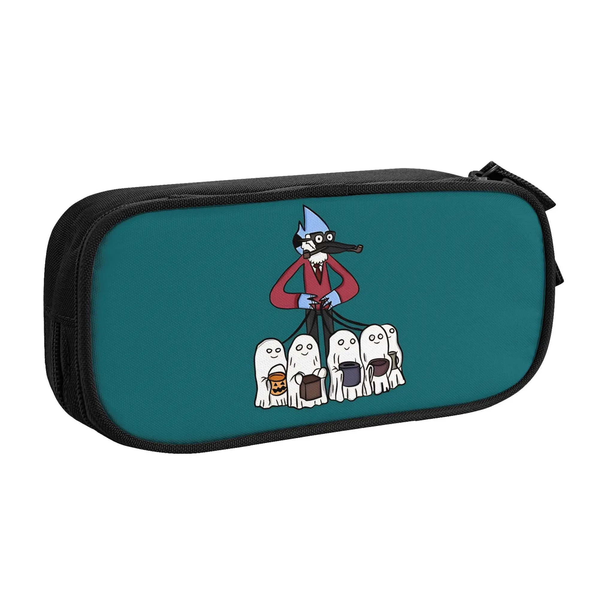 1 piece Stylish blue bird Pencil Case Teen Pen Bag R-Regular show School Stationery Bag