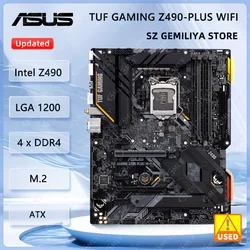 Asus TUF GAMING Z490-PLUS WIFI Motherboard LGA 1200 Intel Z490 support  i3-10300 10500 10600 11600 11700 11900 cpu M.2 DDR4 128G