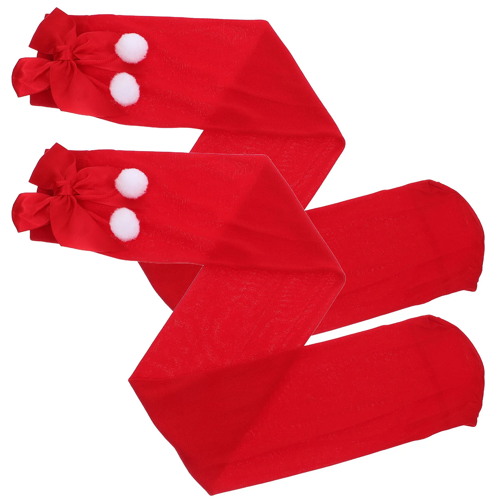 

1Pair Christmas Stockings Warm Lovely Sweet High Elastic for Girls Festival Supplies Party Decoration Comfortable Touch