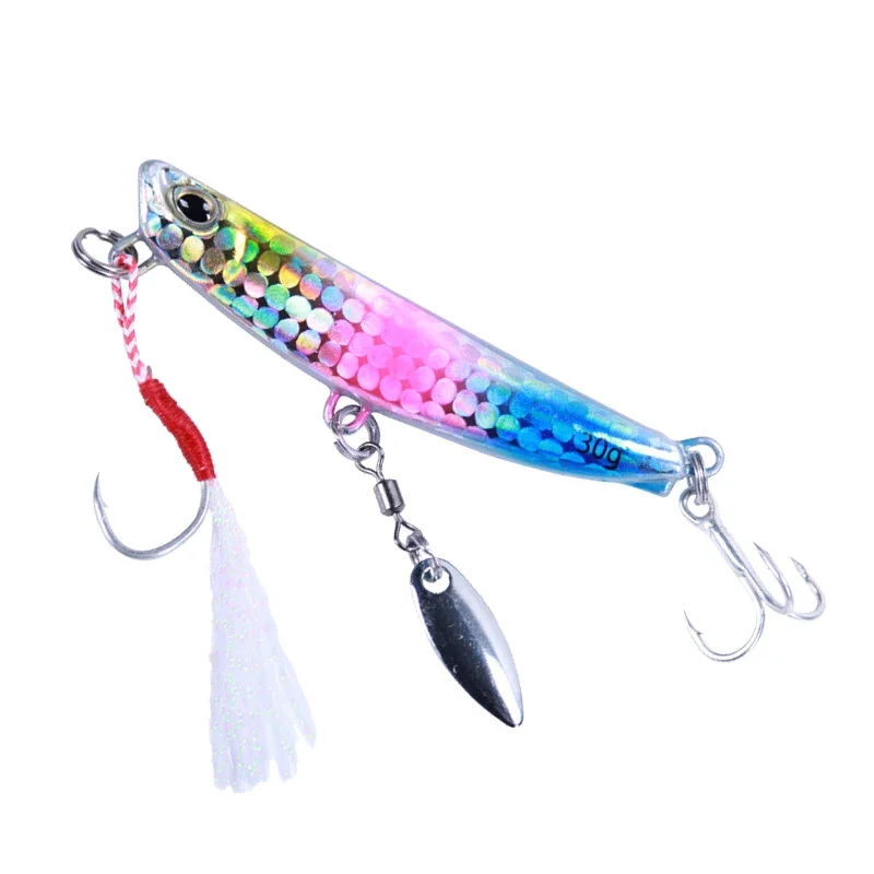 

ORJD Metal Casting Jigs Fishing Lures 4pcs 15g 4.9cm Shore Hard Baits Artificial Sequin Bait Fishing Accessories Tackle