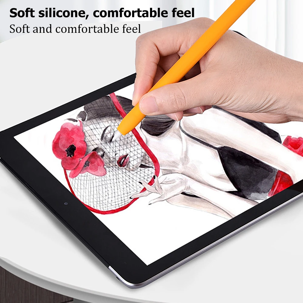 Für Apple Federmäppchen der 1. und 2. Generation, iPad-Federmäppchen, weiches Silikon, Funda Apple Pencil 2, kompatibel mit magnetischer Aufladung