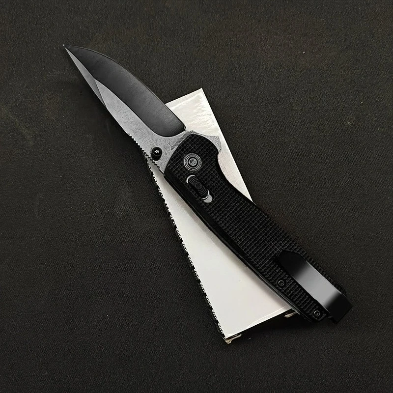 수동 잠금 기능이 있는 접이식 칼 미끄럼 방지 그립 엄지 스터드 EDC 캠핑 나이프 생존 야외 블랙/올리브 그린/오렌지 멀티툴