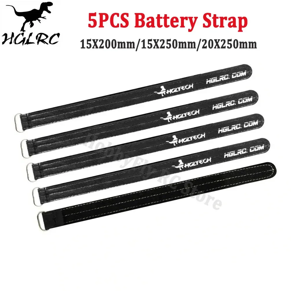 5PCS HGLRC Metal Buckle Battery Strap 200mm 250mm for RC FPV Racing Freestyle Long Range Drones 4S 6S Lipo Batteries