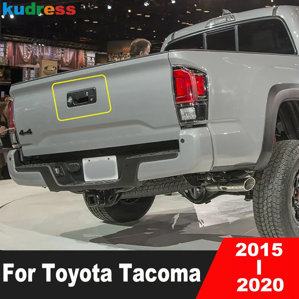 

For Toyota Tacoma 2015 2016 2017 2018 2019 2020 Chrome Car Rear Trunk Door Handle Bowl Cover Trim Molding Garnish Accessories