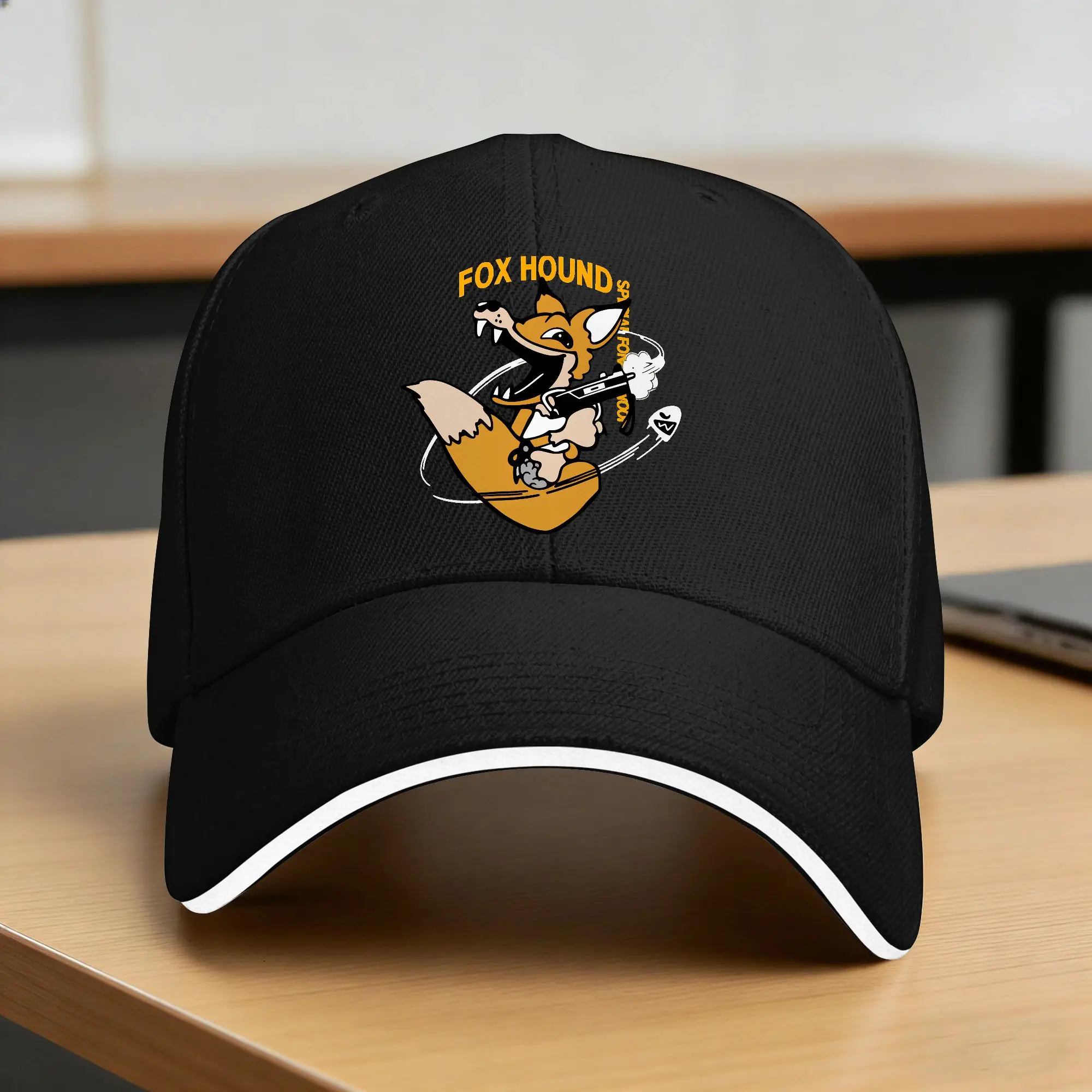 Gorra de Béisbol Metal Gear Solid Fox Hound, Gorra Clásica Personalizada para Senderismo y Pesca, Gorra Hip Hop para Hombre Adulto, Gorra Snapback