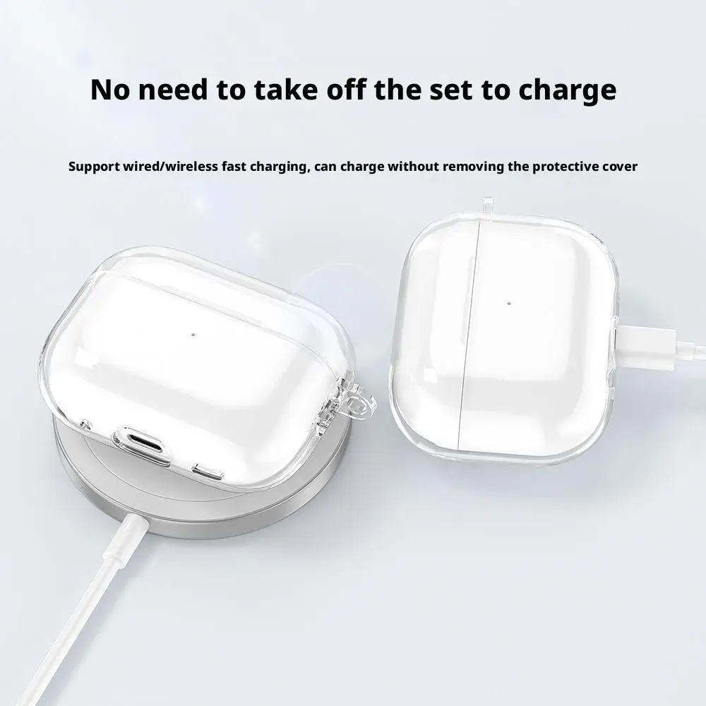 لابل Airpodspro3 الغطاء الواقي شفافة لينة قذيفة بلوتوث سماعة غطاء Airpodspro3 سماعة غطاء