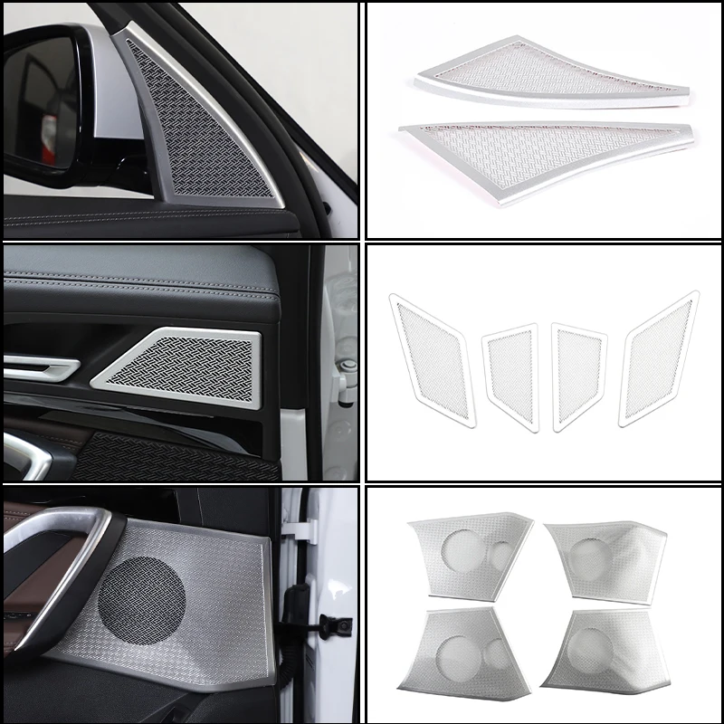 

Накладки на динамики дверей автомобиля из нержавеющей стали, накладки на твитеры на передних стойках, подходят для BMW X1 iX1 U10 U11 2023+ Аксессуары