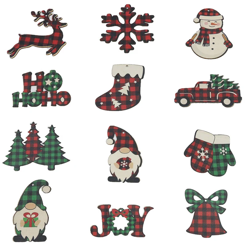 

(12 Pieces/bag) 5cm-10cm New Year Celebration Christmas Tree Dwarf Pendant Decoration Room Atmosphere Decoration