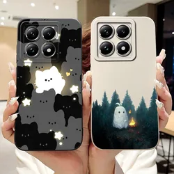 For Xiaomi 14T Case 14T Pro Cover Lovely Cartoon Panda Soft Liquid Silicone Shockproof Funda For Xiaomi 14T Pro Mi14TPro 5G Case