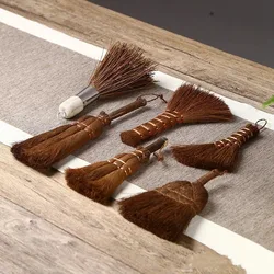 Tea Table Broom Brush Teacup Sweeper Manual Office Duster Palm Fiber Bowl Bottle Cup Dish Tool Strap Color Random