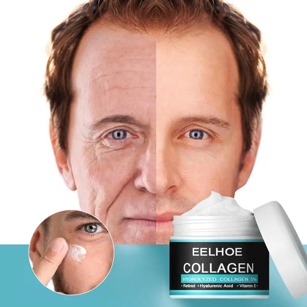 كريمات الكولاجين للرجال السلس التجاعيد ثبات رفع ترطيب حمض الهيالورونيك كريم وجه الريتينول الكولاجين ترطيب #5