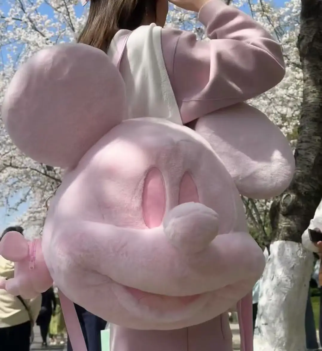 Sac à dos en peluche Mickey Mouse à grandes têtes, dessin animé Kawaii Mickey Mouse, jouets Surprise pour petite amie, cadeaux de noël et d'anniversaire