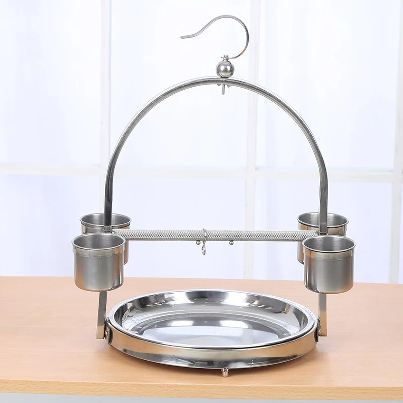National wholesale stainless steel parrot bird rack, hanger parrot station rack, station cage, large quantity discount portable