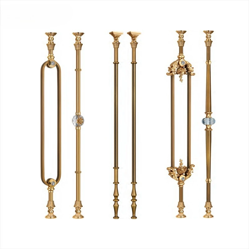 

Modern Luxury Stair Railing Balcony Railing & Hotel Villa Armrest Decoration Crystal Brass