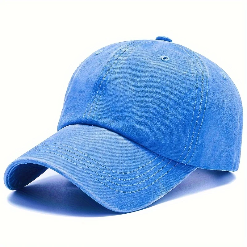 Men Women Unisex Baseball Cap Adjustable Solid Color Casual Hat Stretchy Fabric for Sports Secure Drawstring Closure Dad Hat