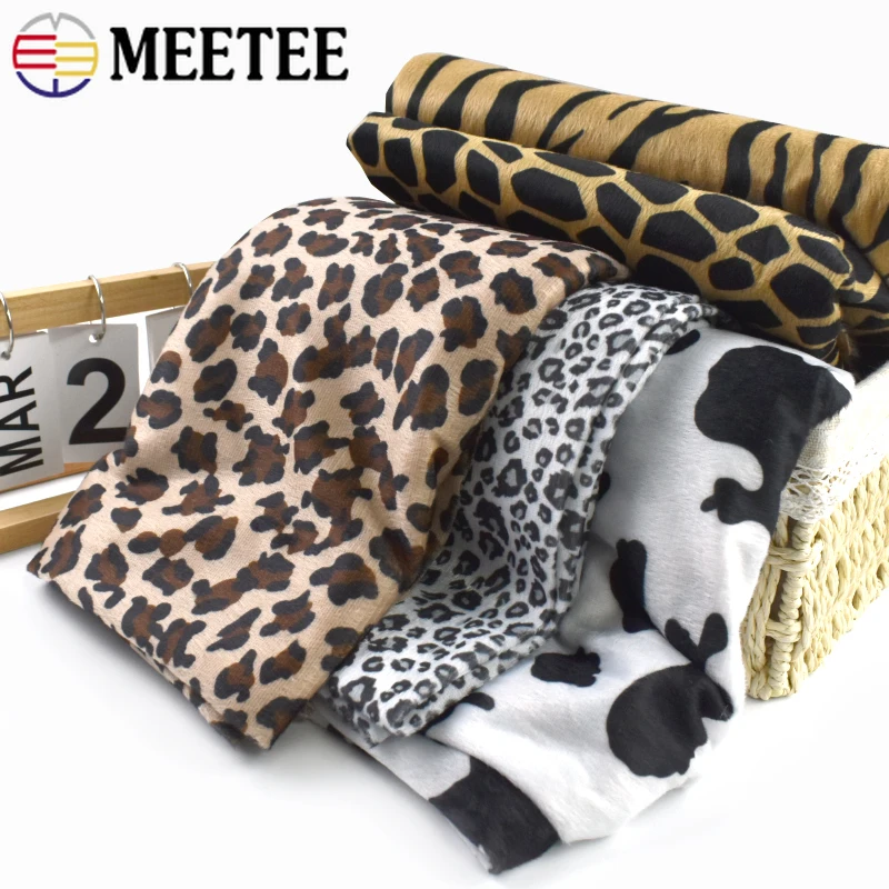 

45/90*145cm 0.4mm Thick Plush Jacquard Fabrics for Toy Garment Tiger Leopard Fabric Sofa Cover Decorative Cloth Crafts Materials
