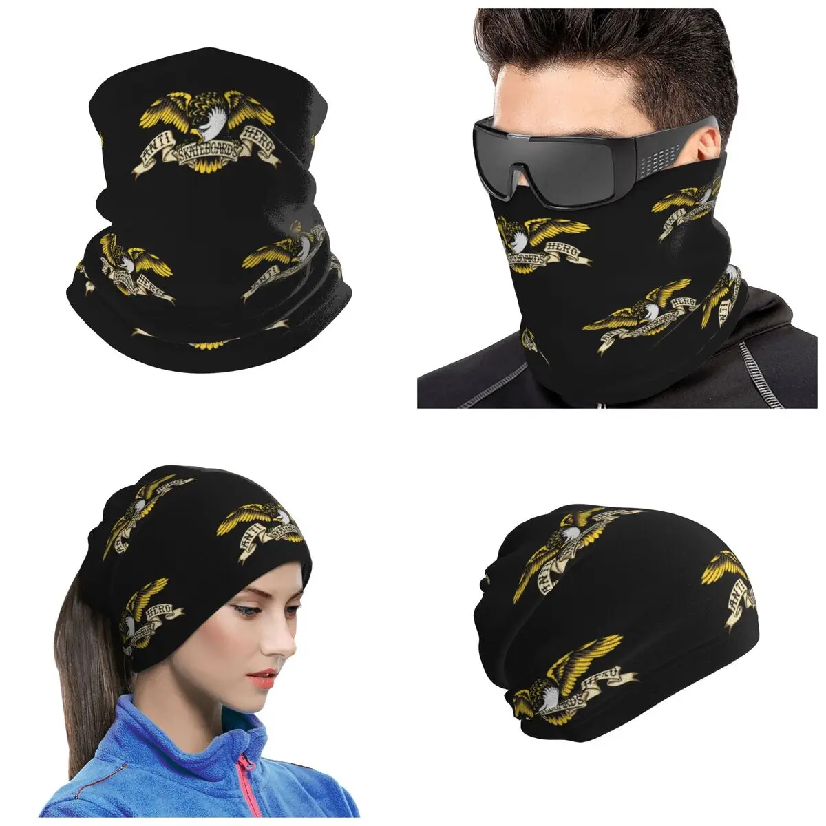 Anti Hero Skateboards Bandana Neck Gaiter Printed Face Scarf Multifunction Cycling Scarf Unisex Adult All Season