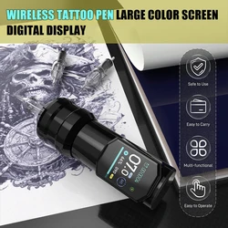Wireless Tattoo Machine Powerful Motor Rotary Tattoo Gun LED Color Screen Tattoo Machine For Permanent Makeup Tattoo Machine