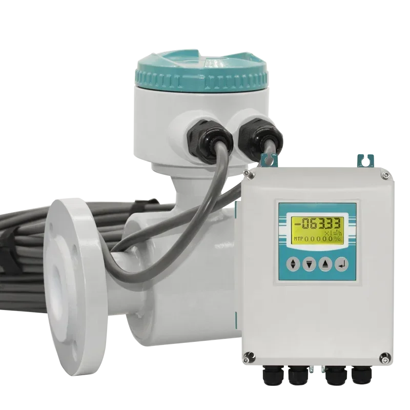Hot SalesLow Cost 4-20mA Digital Electromagnetic Water Flow Meter Magnetic Flowmeter With LED Display