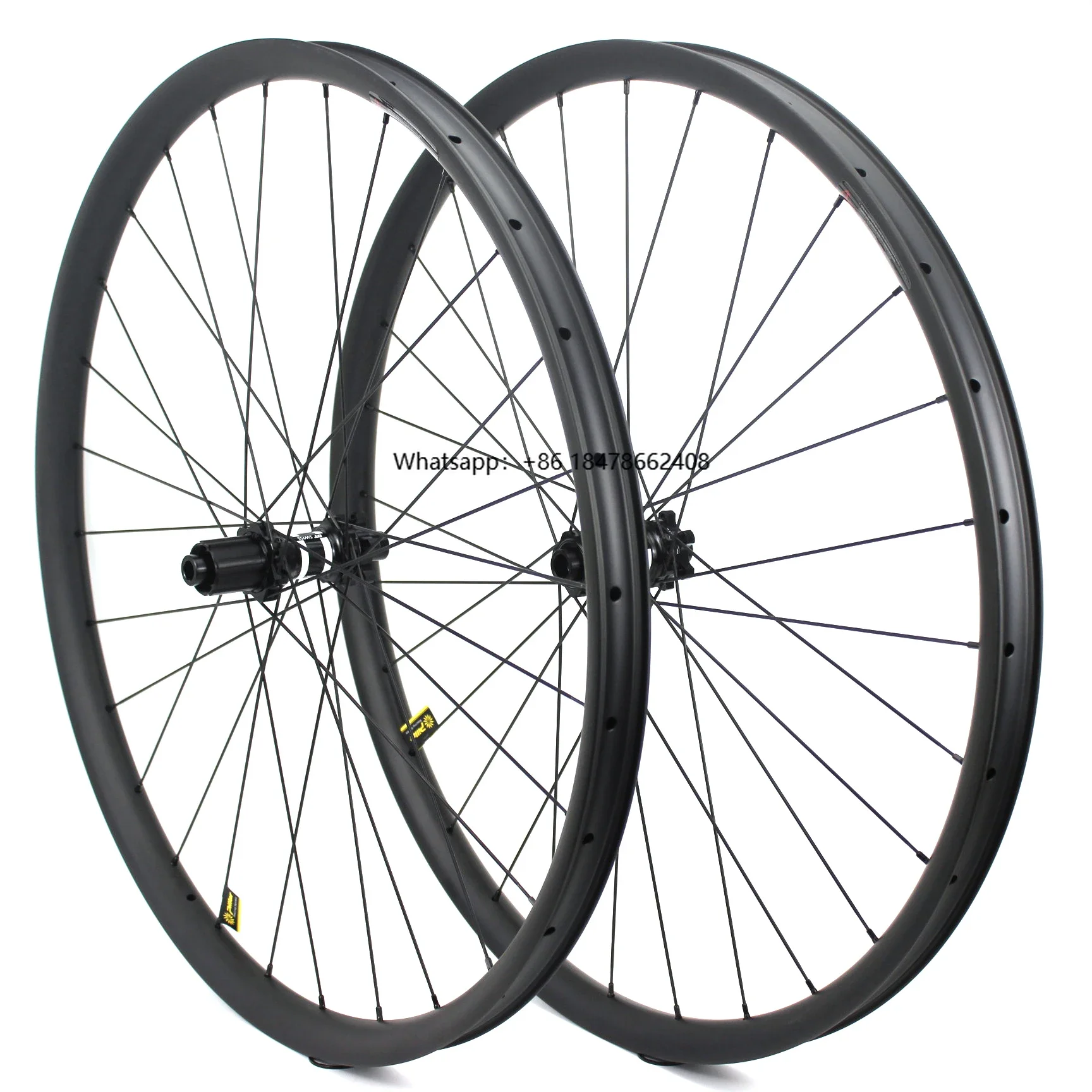 SoarRocs 23 Depth 27 Width 29/275 Inch Carbon Wheelset Hookless 6 Bolts Straight Pull DT350 Hub Bicycle Carbon MTB Wheels